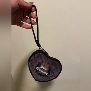 Juicy Couture Purple Velour Heart Wristlet
